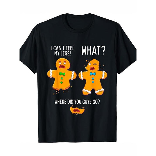 Funny Gingerbread Men Christmas Xmas Cookie Man Baking Gift T-Shirt - 220g 100% Cotton made in usa