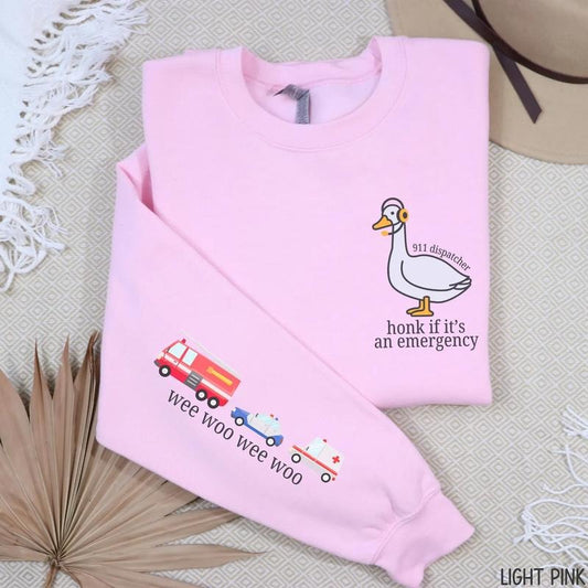 Funny Goose 911 Dispatcher Sweatshirt, Emergency Operator Gift, Silly Goose Nurse Shirt, 911 Dispatcher Crewneck Sweater, Nursing Student Gift, Nurse Shirt