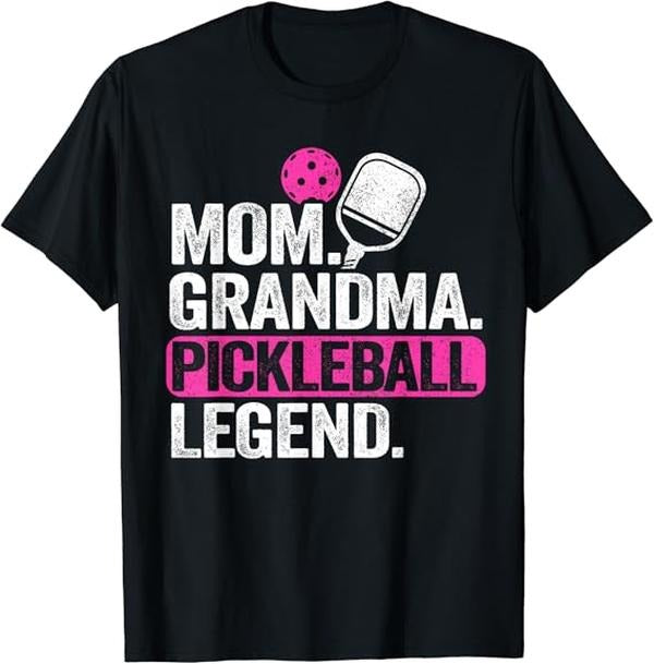 Funny Grandma Shirt, Gift For Grandmother, Mom Grandma Pickleball Legend Player Funny Pickle Ball T-Shirt Casual Cotton Top