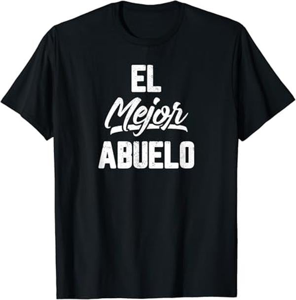 Funny Grandpa Shirt, Gift For Grandfather, Abuelo Grandpa Fathers Day Gift in Spanish Dad Papa Padre T-Shirt Menswear Casual Cotton Top