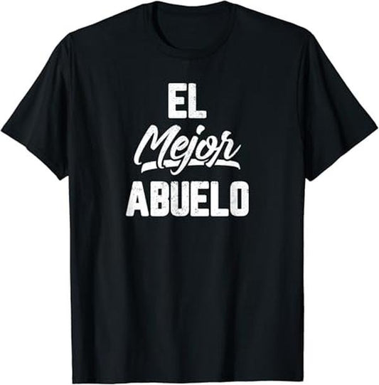 Funny Grandpa Shirt, Gift For Grandfather, Abuelo Grandpa Fathers Day Gift in Spanish Dad Papa Padre T-Shirt Menswear Casual Cotton Top