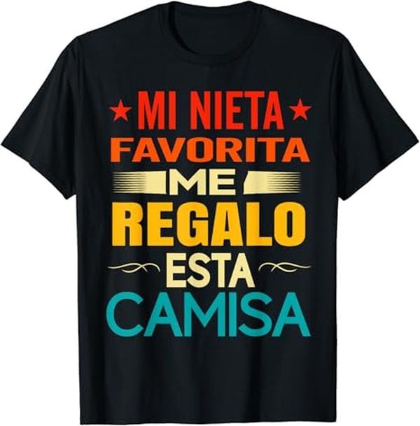 Funny Grandpa Shirt, Gift For Grandfather, Regalos Para Abuelo Dia Del Padre Camiseta De Nietas Nietos T-Shirt Menswear Casual Cotton Top