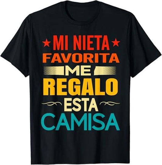 Funny Grandpa Shirt, Gift For Grandfather, Regalos Para Abuelo Dia Del Padre Camiseta De Nietas Nietos T-Shirt Menswear Casual Cotton Top