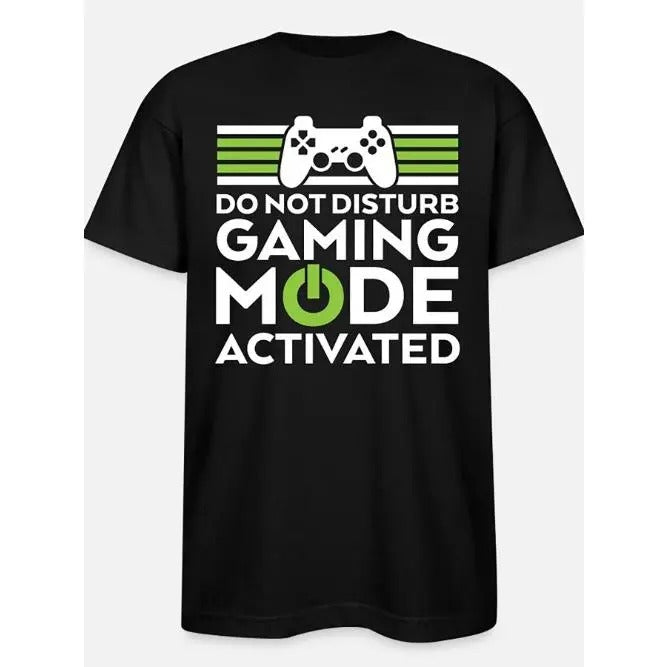 Funny Graphic Tee Collection - Men's Short Sleeve Gaming Mode Activated T-Shirt - Black Color, Humorous Design, Casual Wear, Geek and Gamer Style, Unique Gift Idea Made in USA