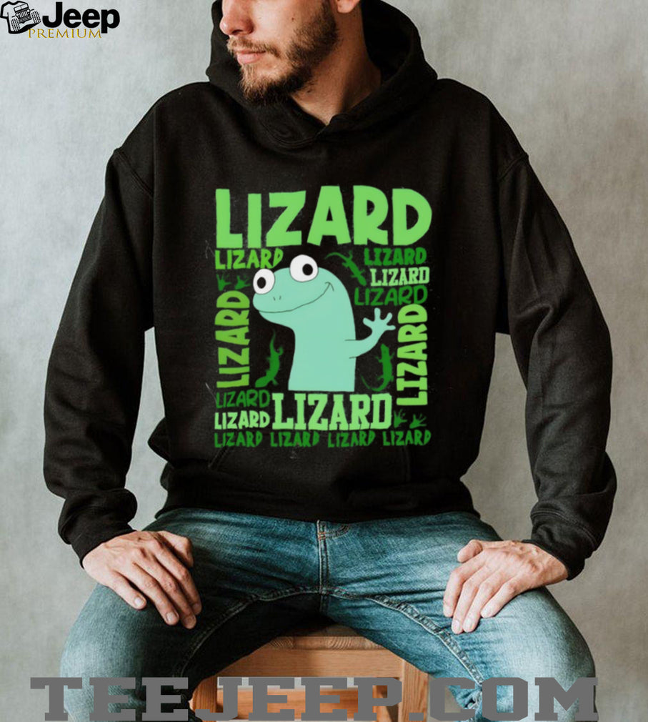 Funny Green Lizard Reptile Lover Typography T Shirt