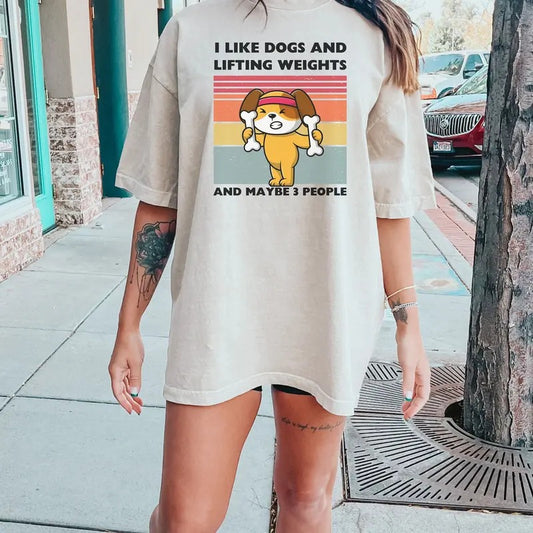 Funny Gym T Shirt Weight Lifting Gift Retro Dog Shirt For Gym Rat Vintage Dog Gym Gift For Her Gym Clothes For Dog Lover Meme Shirt