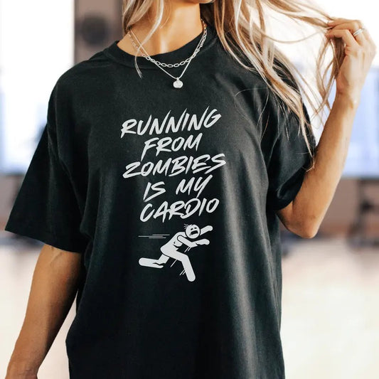 Funny Halloween Oversized Tee Gift For Gym  Cardio Halloween Tee With Funny Design Cute Gift For Person Who Hates Cardio