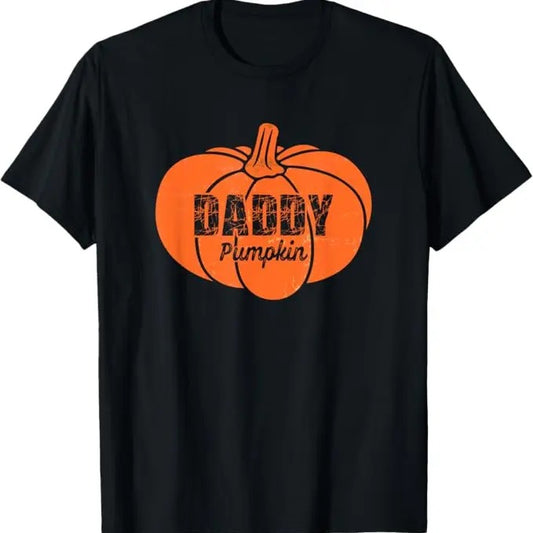 Funny Halloween Shirts For Men, Daddy Pumpkin Matching Family Halloween Thanksgiving Group T-Shirt Menswear - Available from size S to 5XL