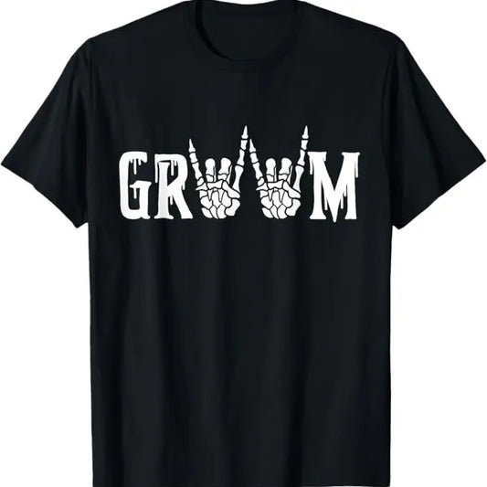 Funny Halloween Shirts For Men, Gothic Skeleton Groom Wedding Just Married Spooky Halloween T-Shirt Menswear - Available from size S to 5XL