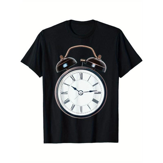 Funny Halloween costume vintage alarm clock T-shirt Made in USA