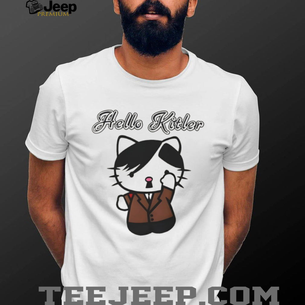 Funny Hello Kitler Parody Cartoon Cat T Shirt