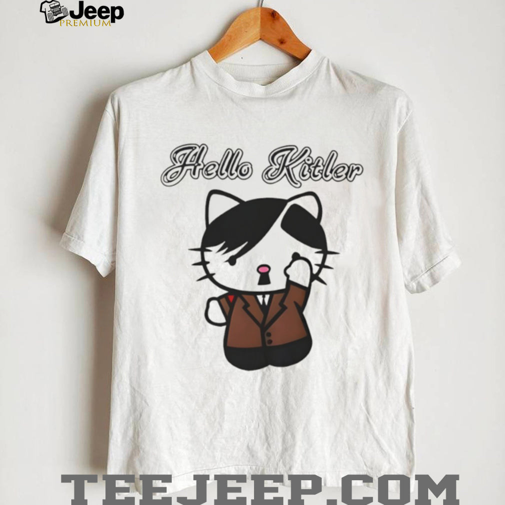 Funny Hello Kitler Parody Cartoon Cat T Shirt