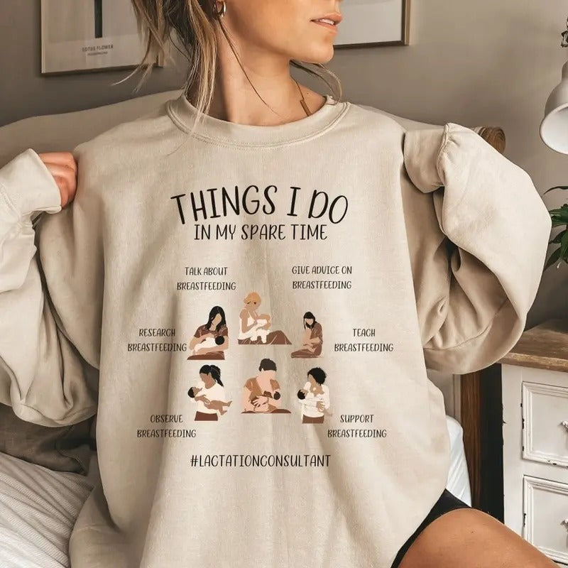Funny Lactation Consultant Sweatshirt Lactation Consultant Sweater Thank You Lactation Counselor Gift Lactation Specialist CLC Cotton Crewneck