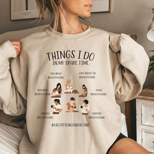 Funny Lactation Consultant Sweatshirt Lactation Consultant Sweater Thank You Lactation Counselor Gift Lactation Specialist CLC Cotton Crewneck