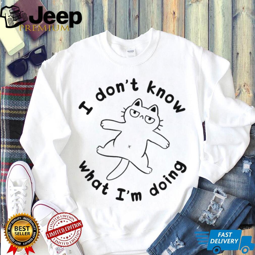 Funny Lazy Cat Sarcastic Quote Casual Graphic T Shirt