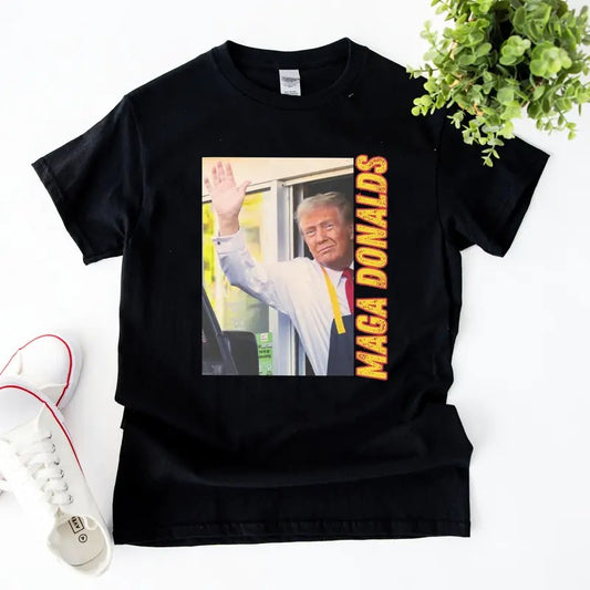 Funny MAGA Trump McDonalds Shirt, Pennsylvania Trump Vance 2024 Graphic Printed Unisex Cotton T-Shirt