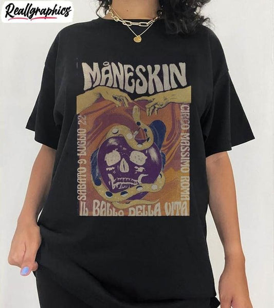 Funny Maneskin Band Shirt, Maneskin World Tour Unisex Shirt,