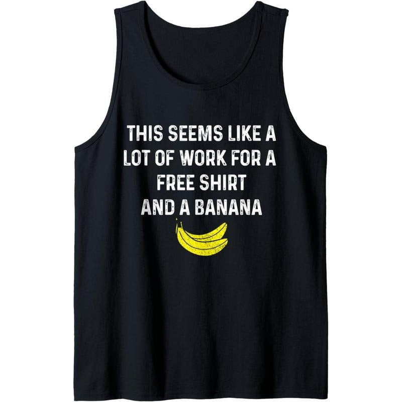 Funny Marathon Running Free Banana Marathoner Runner Tank Top Made in USA