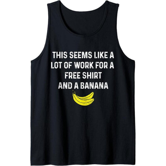 Funny Marathon Running Free Banana Marathoner Runner Tank Top Made in USA
