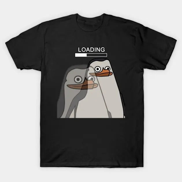 Funny Meme Shirt, Loading Penguin. Tee, Gift Unisex T-Shirt