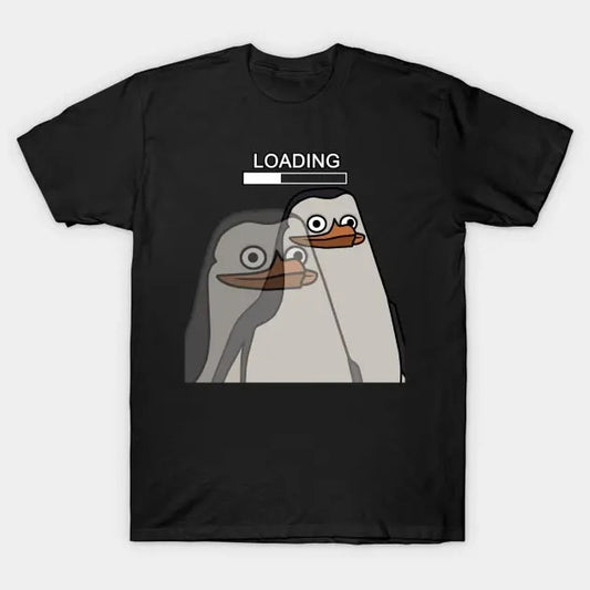 Funny Meme Shirt, Loading Penguin. Tee, Gift Unisex T-Shirt