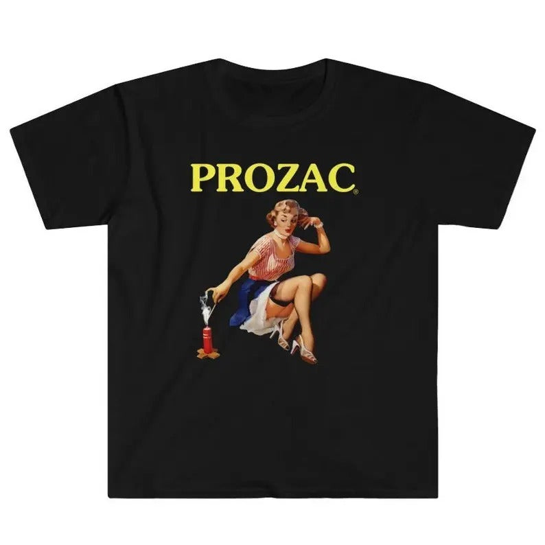 Funny Meme Shirt, Prozac Tee, Meds Pill Popper Sad Girls Club Gift Unisex T-Shirt