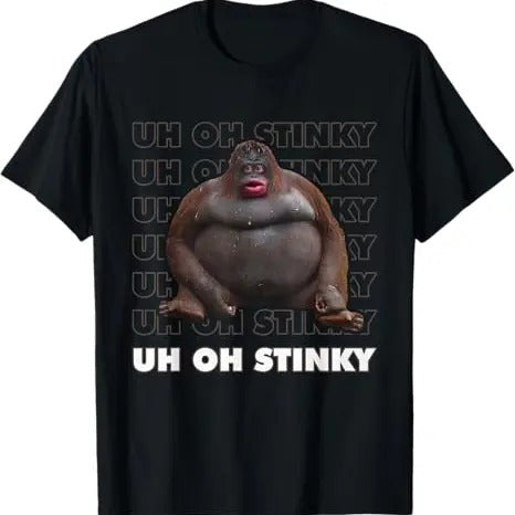 Funny Meme Shirt, Uh Oh Stinky Poop Monkey Tee, Gift Unisex T-Shirt