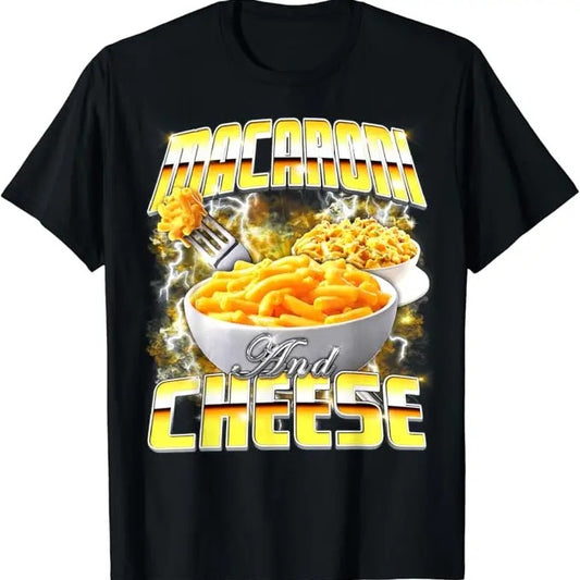 Funny Meme Shirts For Men, Macaroni and Cheese Meme Rap Style 90s Vintage Funny T-Shirt Menswear Top Hoodie, Sweatshirt
