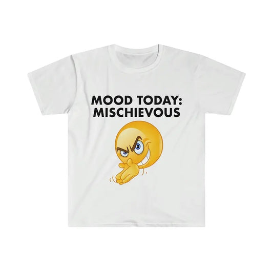 Funny Meme TShirt, Mood Today: MISCHIEVOUS Joke Shirts Cotton Menswear