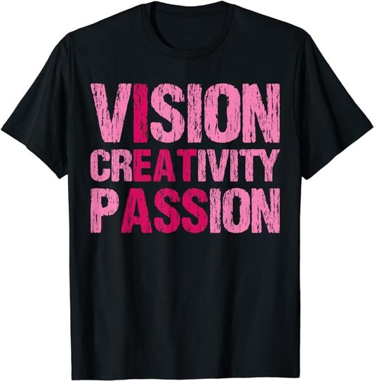 Funny Men Shirts, Vision Creativity Passion Funny Vintage T-Shirt Menswear Top Casual Cotton Fashion Basic Hoodie, Sweatshirt