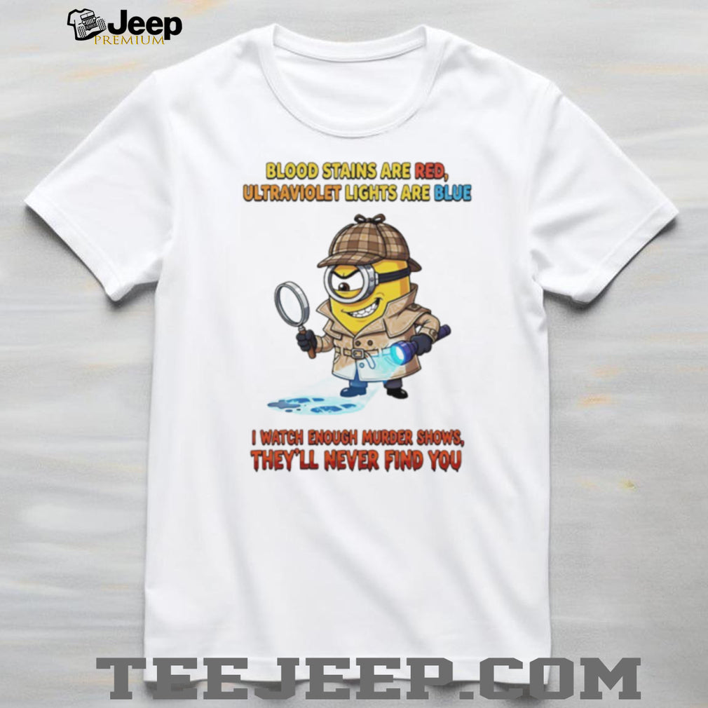 Funny Minion Detective Murder Shows Mystery Humor T Shirt