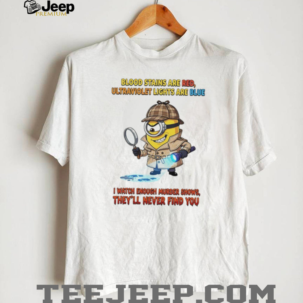Funny Minion Detective Murder Shows Mystery Humor T Shirt