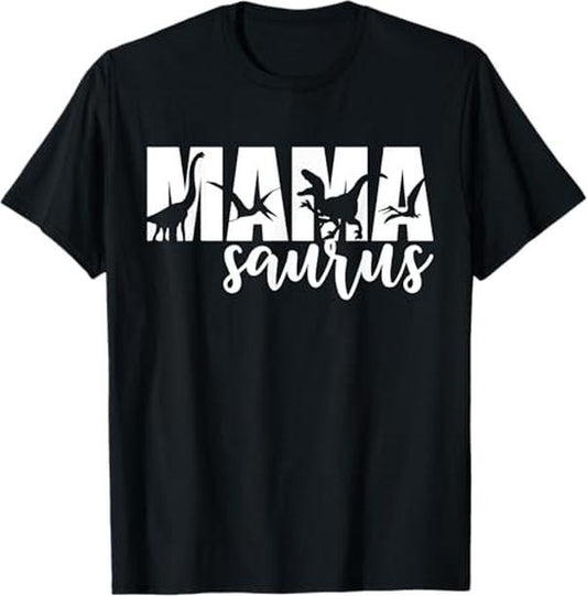 Funny Mother Shirts, Gift For Mom, MamaSaurus T rex Dinosaur Funny Mama Saurus Mother's Day T-Shirt - Menswear Top