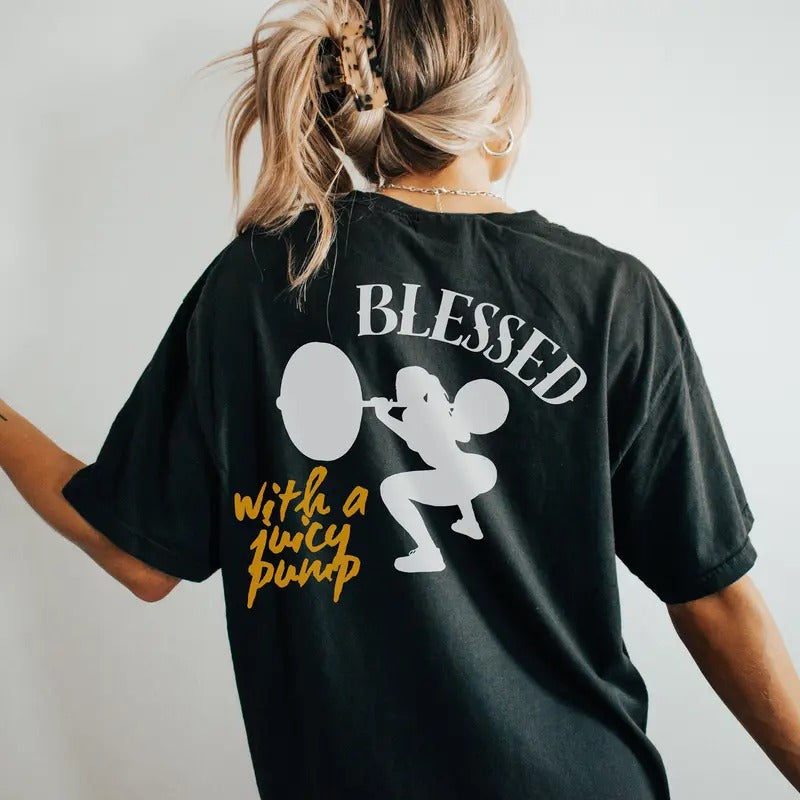 Funny Muscle Mommy Juicy Pump Tshirt Gift For Girlfriend Wife Oversized Gym Workout Shirt Weightlifting Bodybuilding Tee For Gym Girl