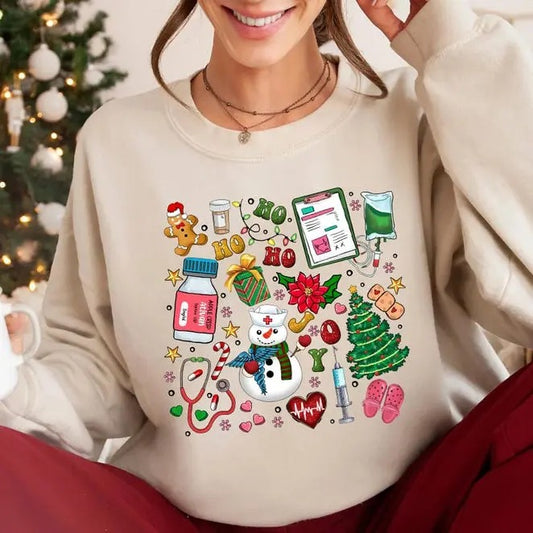 Funny Nurse Christmas Shirt, Festive Nurse Holiday Tee, Cute School Nurse Christmas Shirt, Perfect Gift for Nurse, Unisex Shirt, Gift For Her, Gift For Him