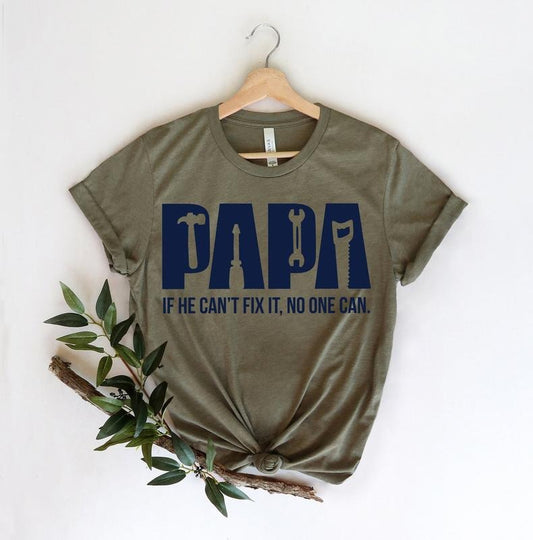 Funny Papa Birthday Shirt,Fixer of Things Shirt,Papa Tools Shirt,Papa Shirt,Papa can fix it tool box Shirt,Father's Day Shirt,Gift for Papa style 02