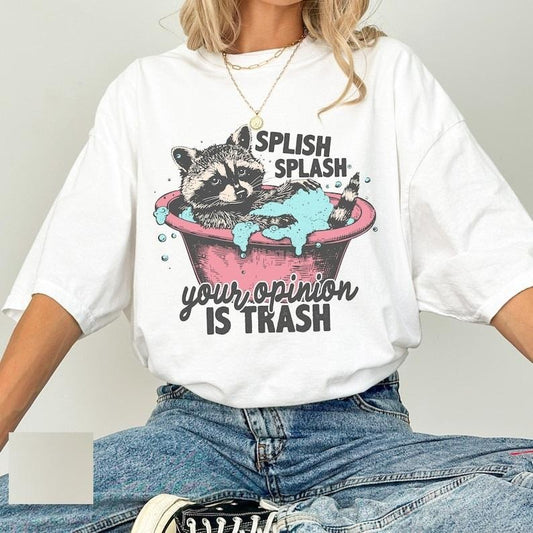 Funny Raccoon Tshirt , Meme Raccoon Gifts,  Funny Graphic Shirt, Vintage Shirts, Raccoons Top Womenswear Summer