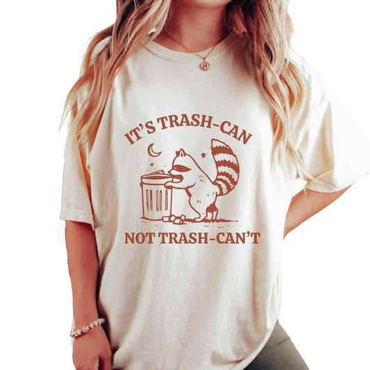 Funny Racoon Shirt, It's Trash Can Not Trash Can't Shirt, Weird Gen Z Trendy Meme Unisex T Shirt, Unisex T-Shirt, Gifts For Female Male, Short Sleeve Tee Shirt, Gifts For Birthday Mothers Day Christmas