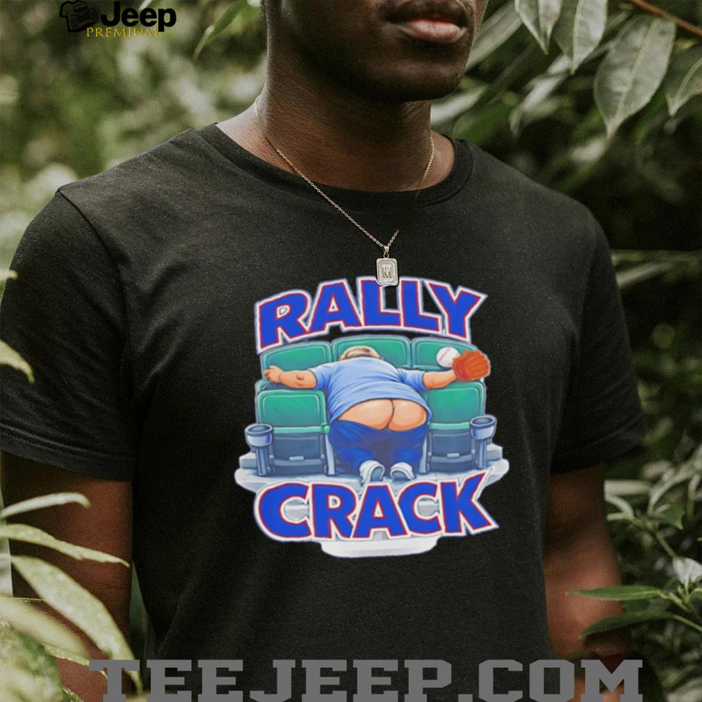 Funny Rally Crack Baseball Fan Plumber Butt Graphic T Shirt