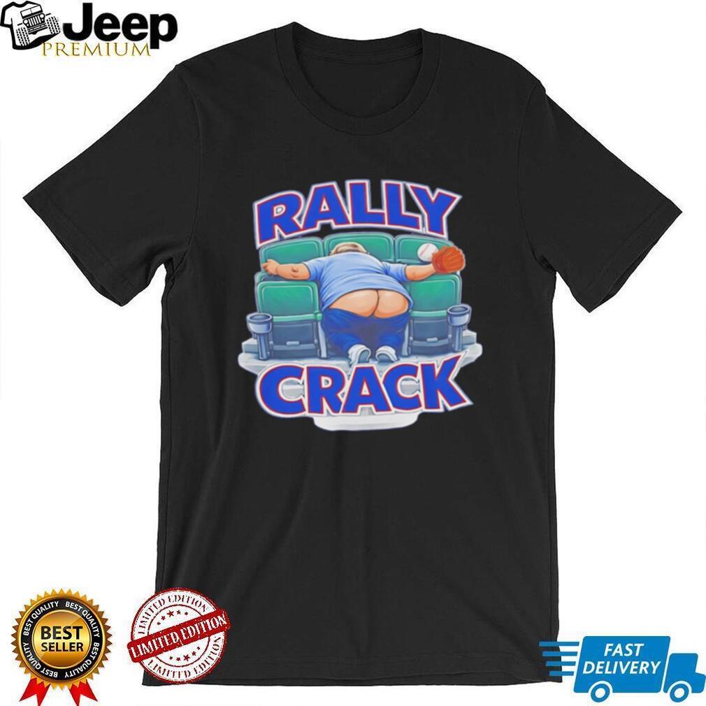 Funny Rally Crack Baseball Fan Plumber Butt Graphic T Shirt