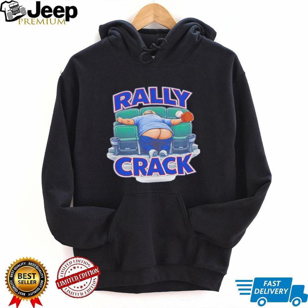 Funny Rally Crack Baseball Fan Plumber Butt Graphic T Shirt