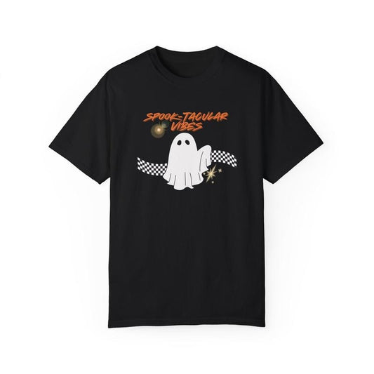 Funny Spook-tacular Vibes Ghost Oversized Halloween Shirt Comfort Colors Shirt For Spectacular Ghost Lover Halloween Gift For Girlfriend