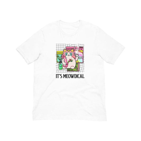 Funny Stoner Shirt, Weed Shirt It's Meowdical Smoking Cat, Vaporwave Stoner Queen, Aesthetic Stoner Gift, Marijuana Shirt, Unisex T-Shirt, Short Sleeve Tee Shirt, Gifts For Birthday Mothers Day Christmas