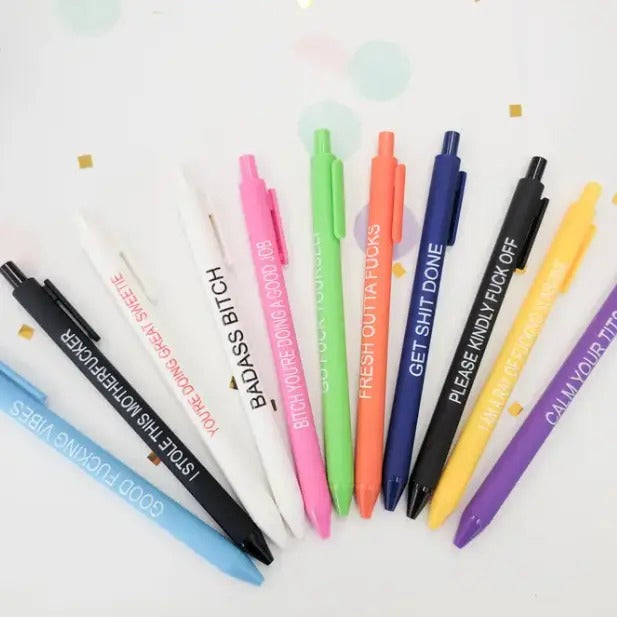 Funny Sweary Ballpoint Pen Set - Fun Design for Creative Writing and Writing Fun T-Shirts, Hoodie, Sweatshirt