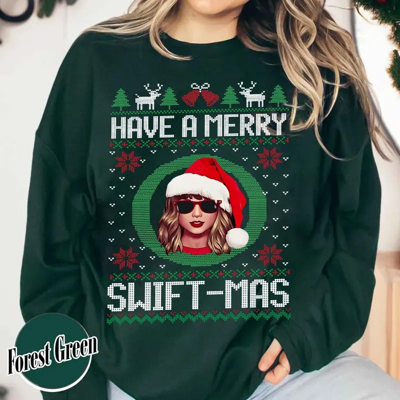 Funny Swiftie Christmas Sweatshirt Tshirt, Merry Swiftie Shirt, Merry Christmas Shirt, Ugly Christmas Shirt, Swiftie Shirt, Christmas Shirt