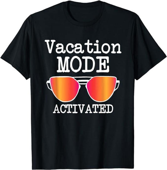 Funny Vacation Shirt, Funny Vacation Mode Activated Summer Beach Sunglasses T-Shirt Menswear Casual Cotton Hoodie, Sweatshirt
