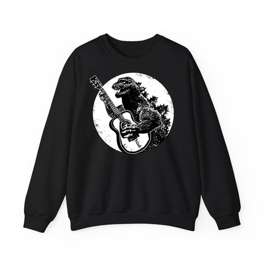 Funny Vintage Dinosaur Playing Guitar Cool 90s Graphic Tee, Acoustic Electric Bass Player For Men And Women Rock Band...