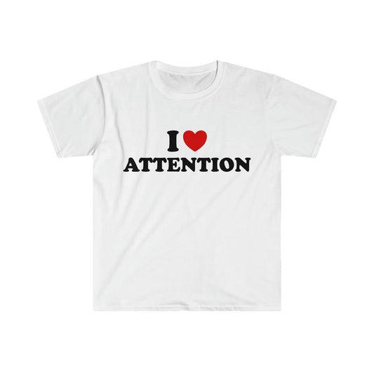 Funny Y2k Tshirt I Love Heart Attention 2000's Style Meme Tee Gift Shirt  T-shirt, sweater and Hoodie