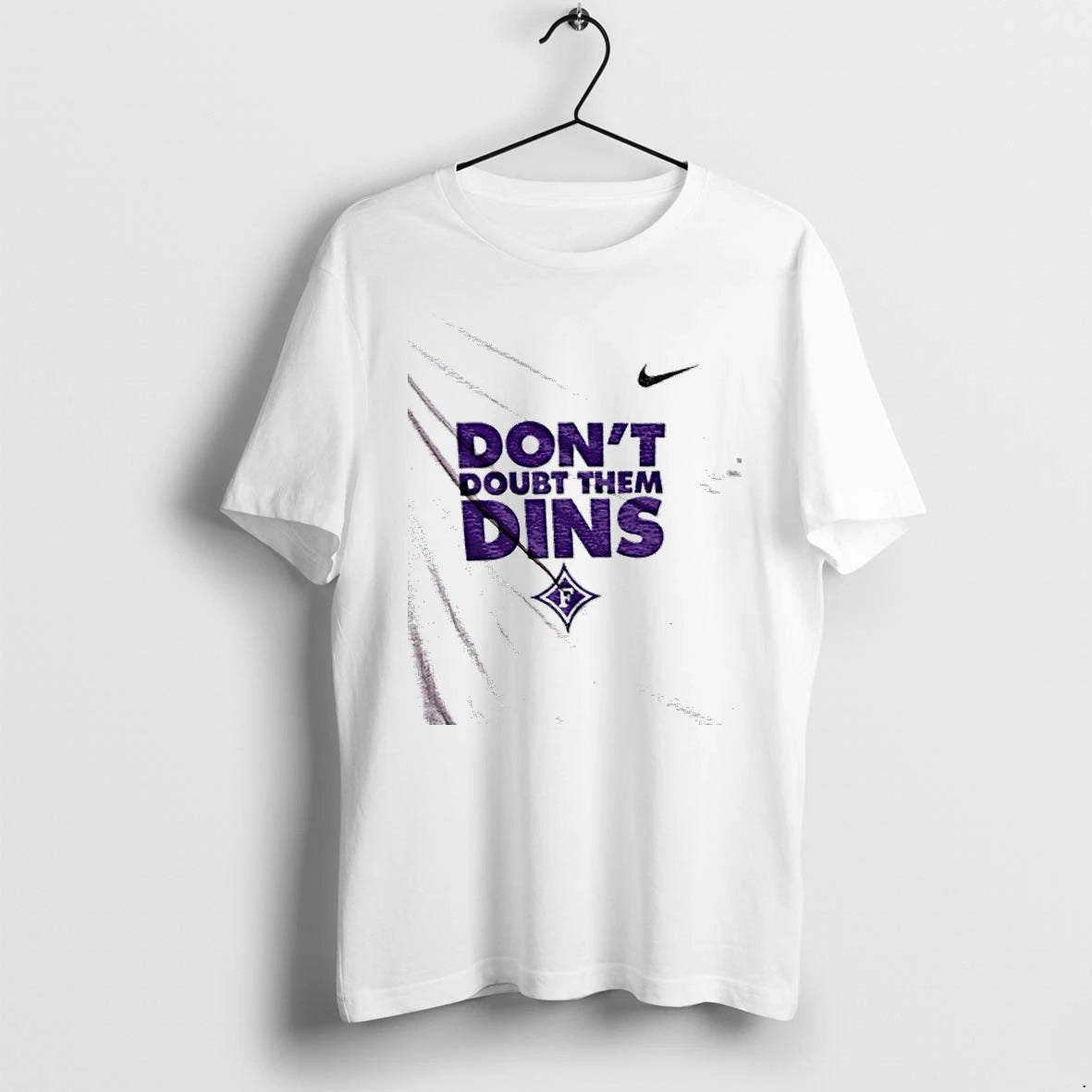Furman Paladins Dont Doubt Them Dins Purple Text Diamond Logo Tshirts Sweater