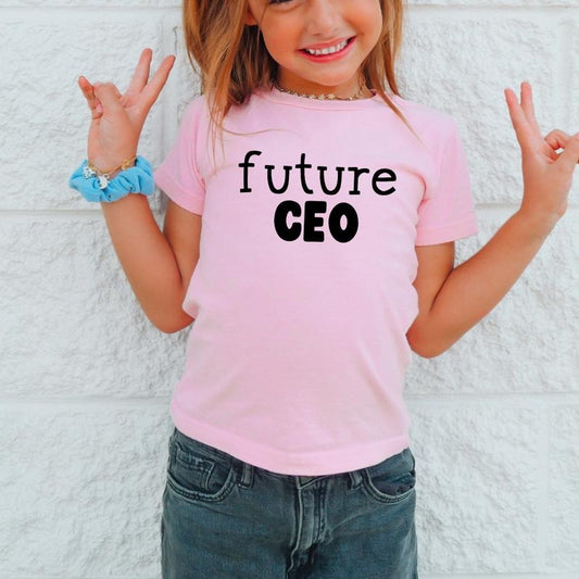 Future CEO, Toddler T-Shirts & Baby Bodysuits, Graphic Infant Clothes, Cute Baby Shower Gift, Trendy Kids Apparel, Soft Cotton Outfits
